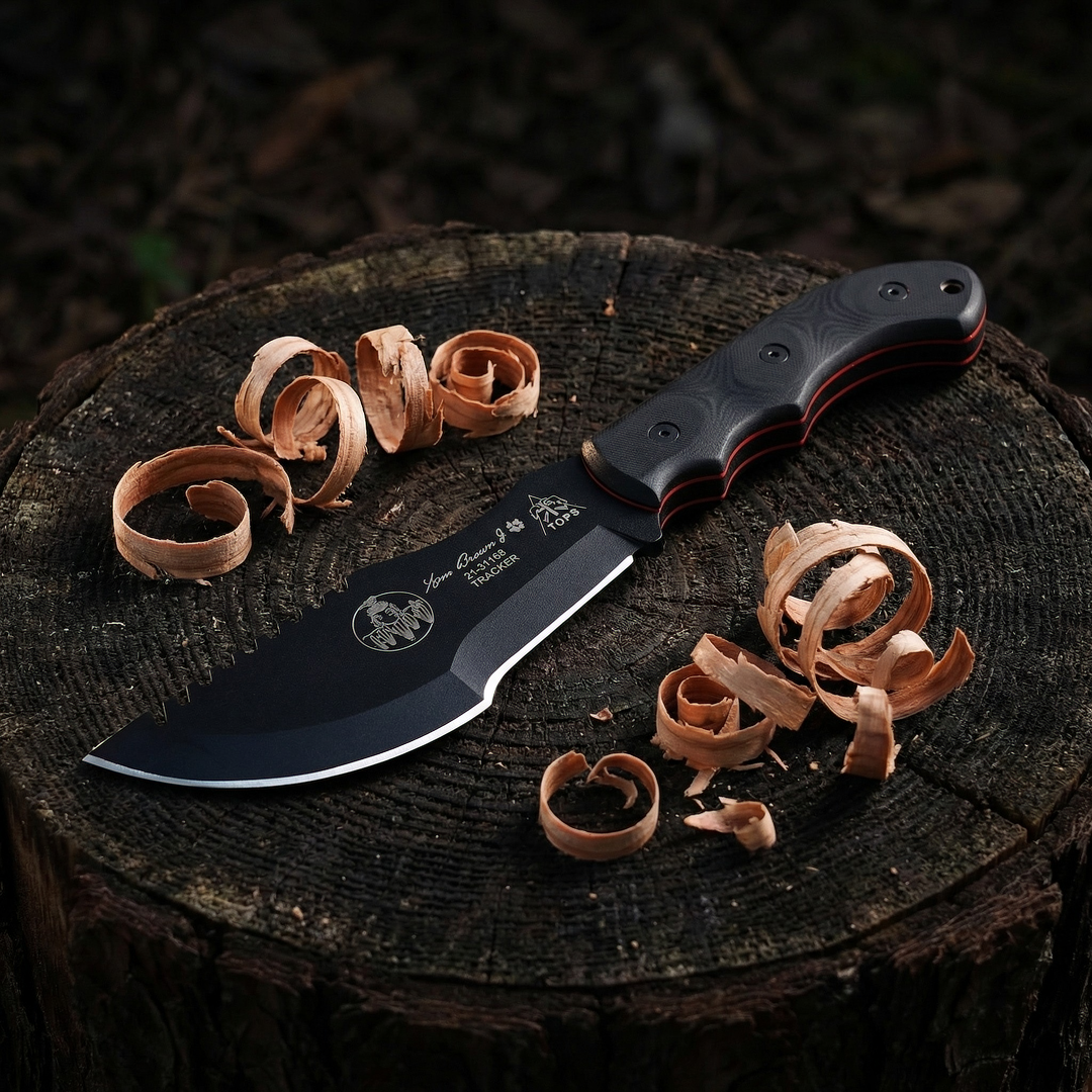 TOPS Tracker - Jungle Rescue K - đánh giá và giá Bushcraft Knife Fixed
