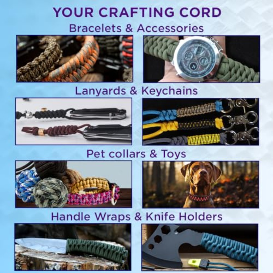 Reflective Paracord Rope 1000  - đánh giá và giá Para Cord 1000Ft