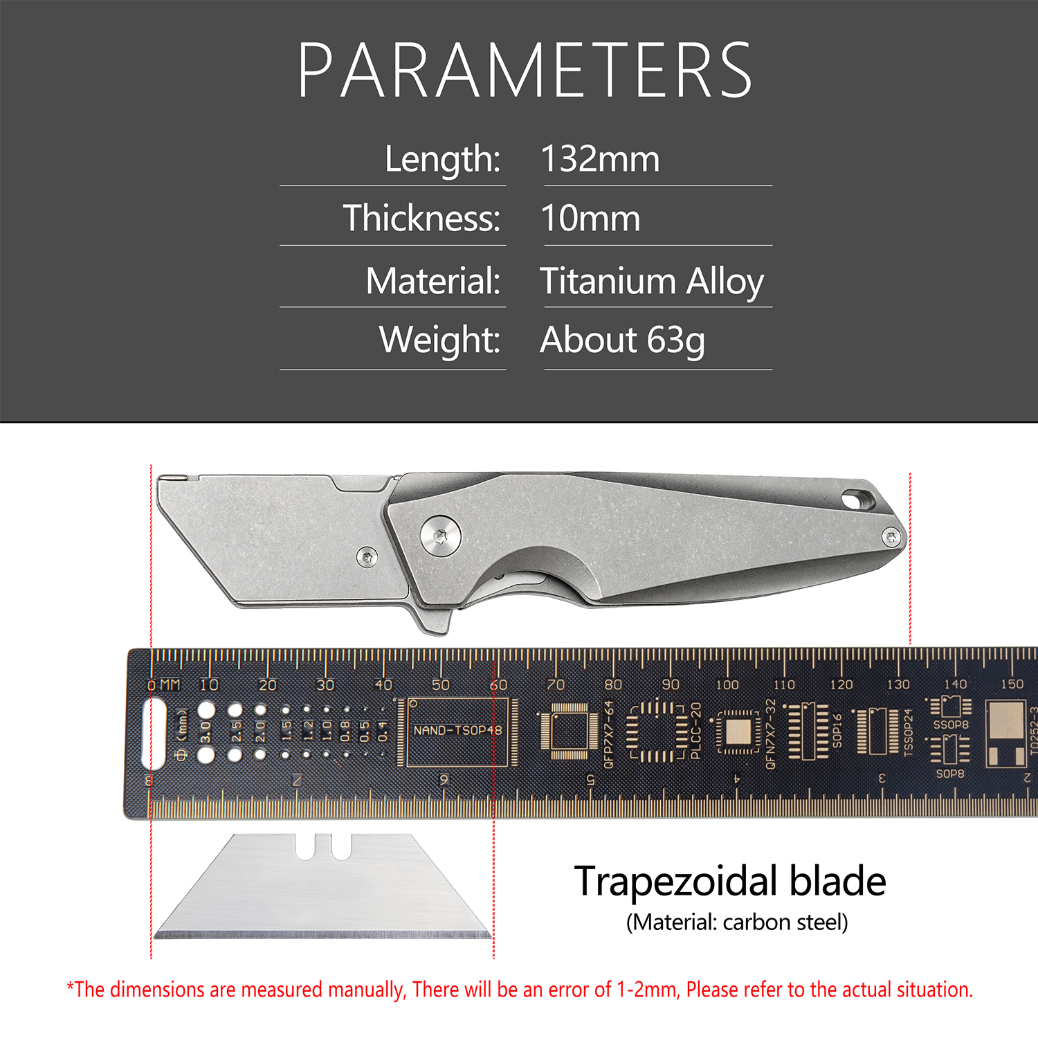 Titanium Alloy Utility Knife H - đánh giá và giá Bushcraft Knife Fixed