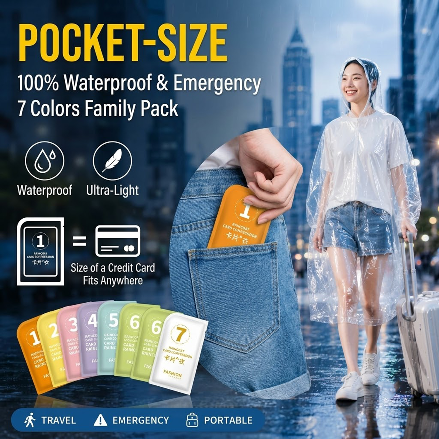 Unisex Portable Card Disposabl - đánh giá và giá Emergency Poncho Rain