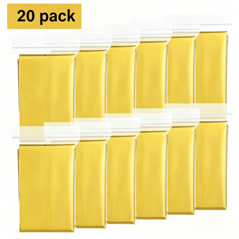 20PCS Unpacked Bulk Giant 83x6 - đánh giá và giá Survival Blanket Reflective