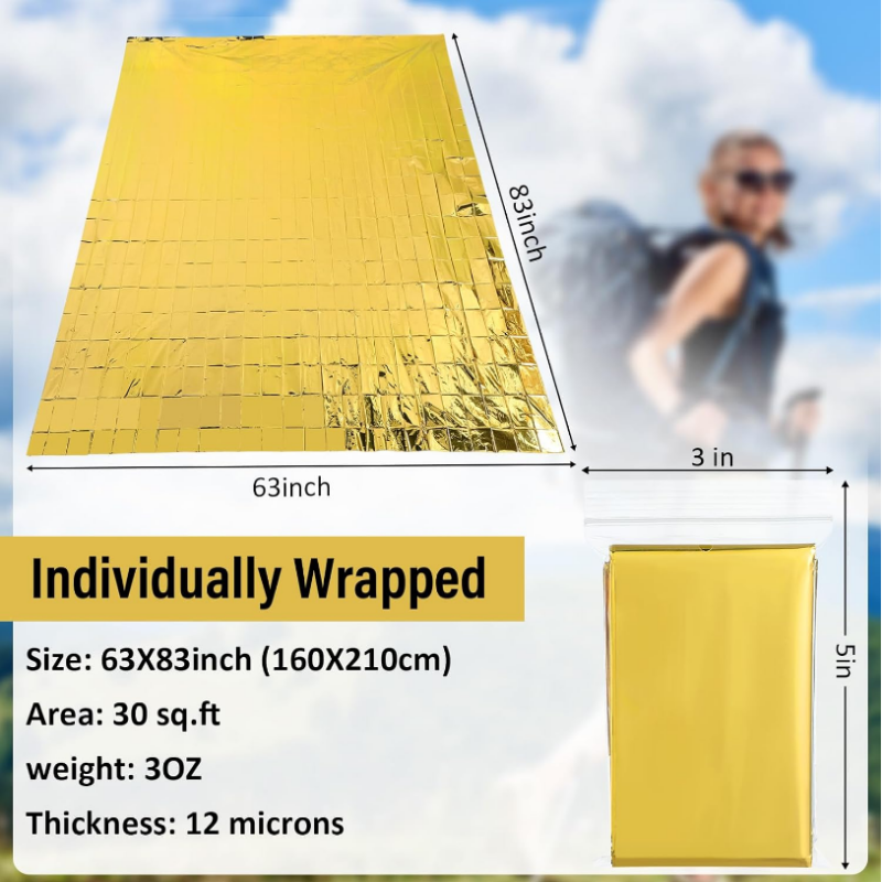 20PCS Unpacked Bulk Giant 83x6 - đánh giá và giá Survival Blanket Reflective
